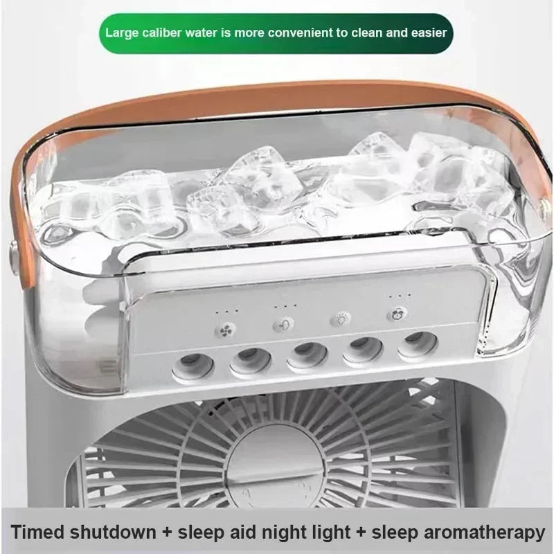 Portable 3-in-1 Air Cooler with LED Night Light and Humidifier