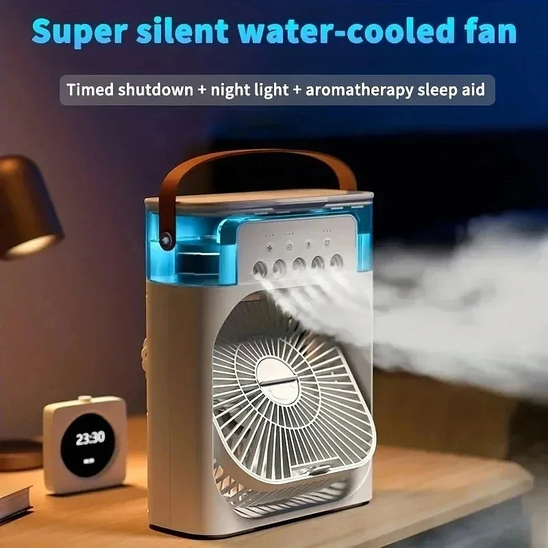 Portable 3-in-1 Air Cooler with LED Night Light and Humidifier